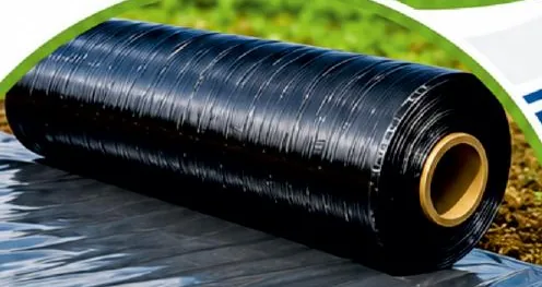 Roll of black agricultural mulch film