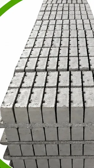 Paver blocks stacked on recycled plastic paver block pallets